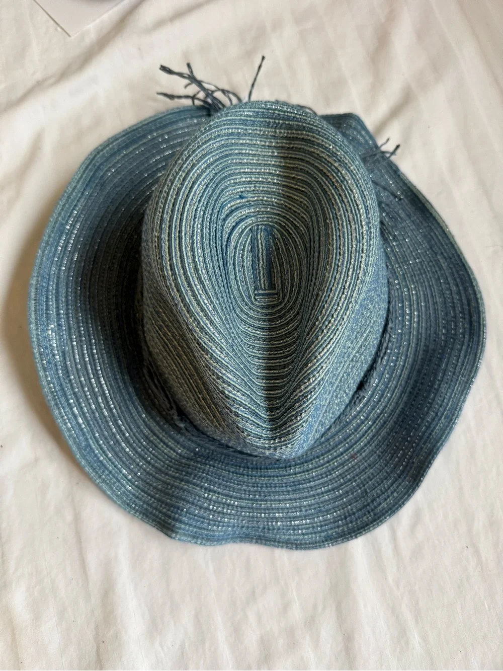 Stylish Women's Teal Braided-Band Sun Hat